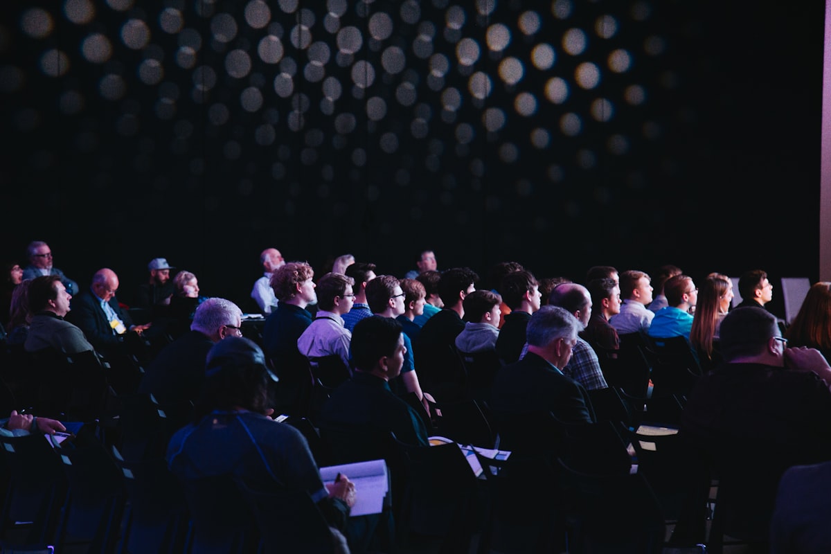 Audience at a professional event in a venue